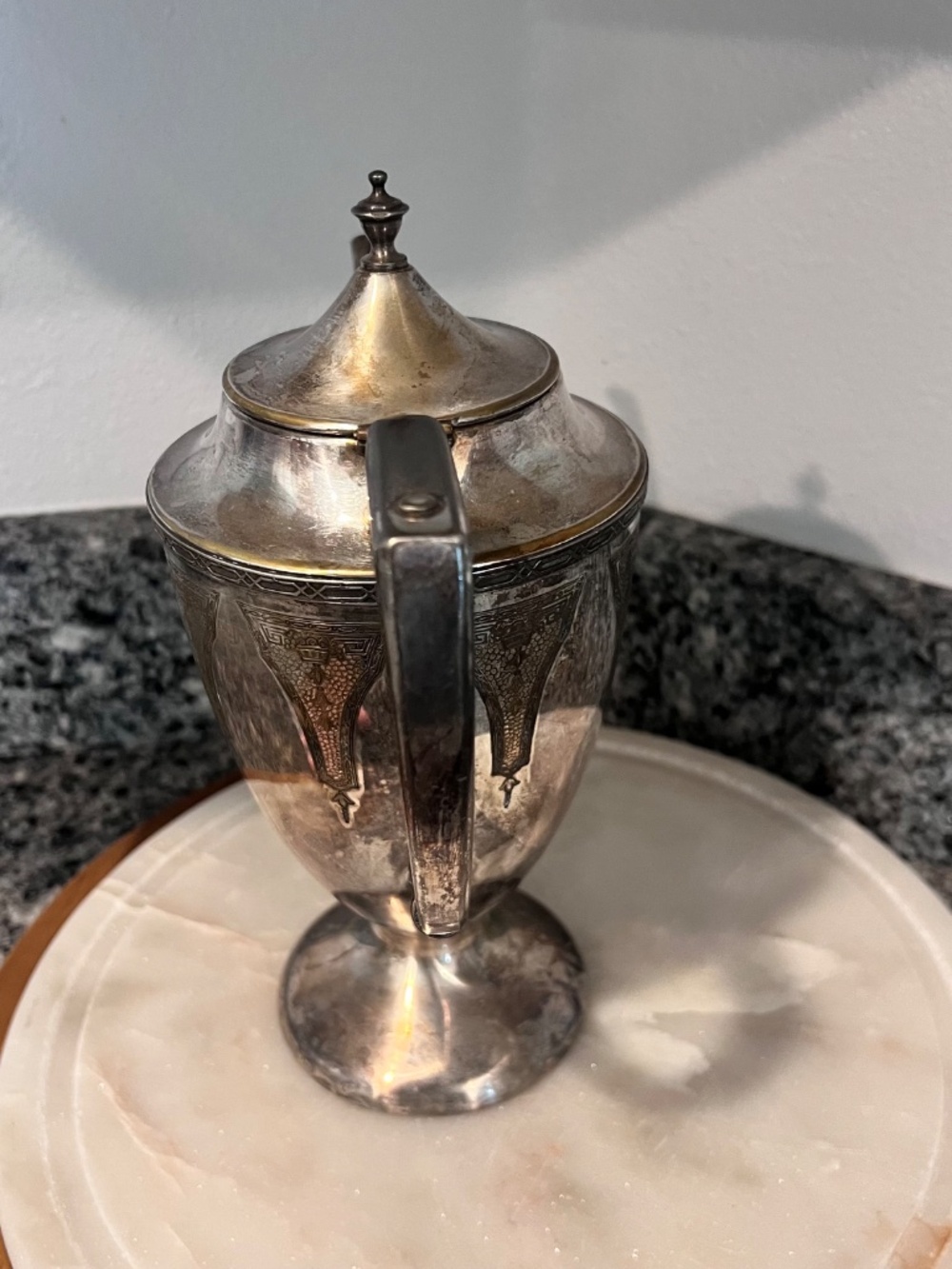 Vintage Benedict Hammercraft 302 Silverplate Coffee Pot EPNS Art Deco - Picture 3 of 17